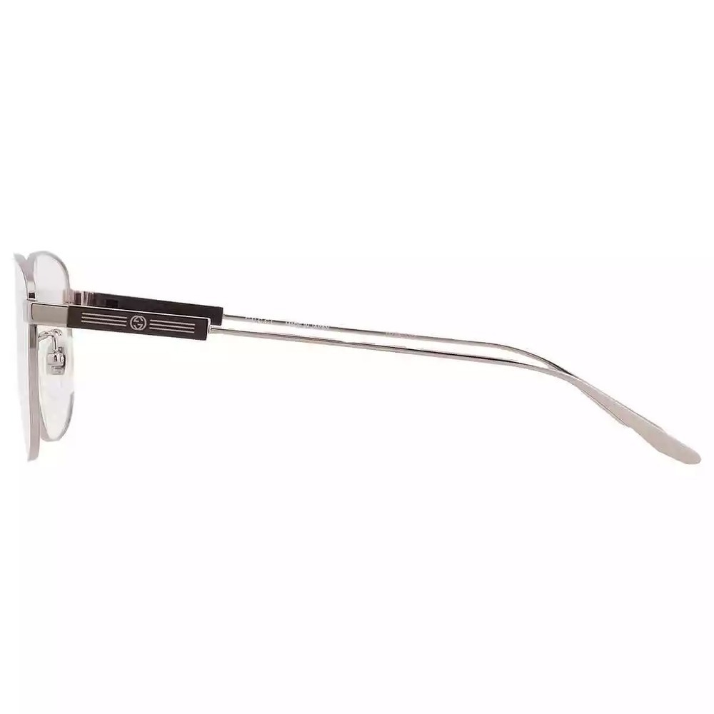 NWT Gucci GG1312O-001 Ruthenium Square 57mm Eyeglasses - Picture 3 of 5